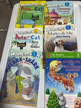 Harper Kids Book Set - Bright Multicolor Covers (Blue, Yellow, Green, White)